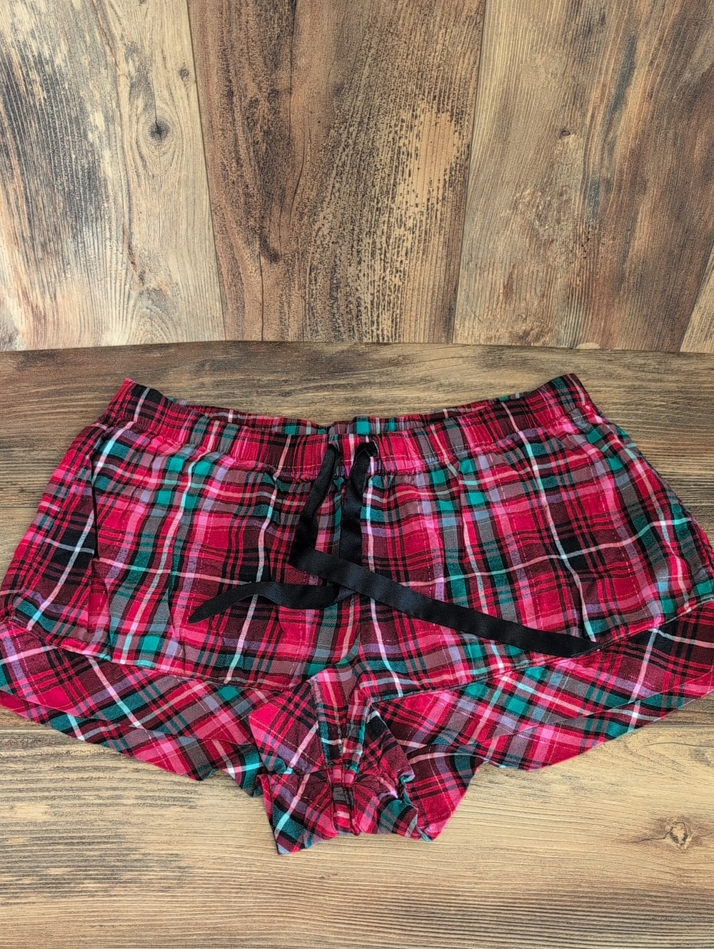 Victoria's Secret Plaid Cotton Lounge Pajama Shorts L        T261